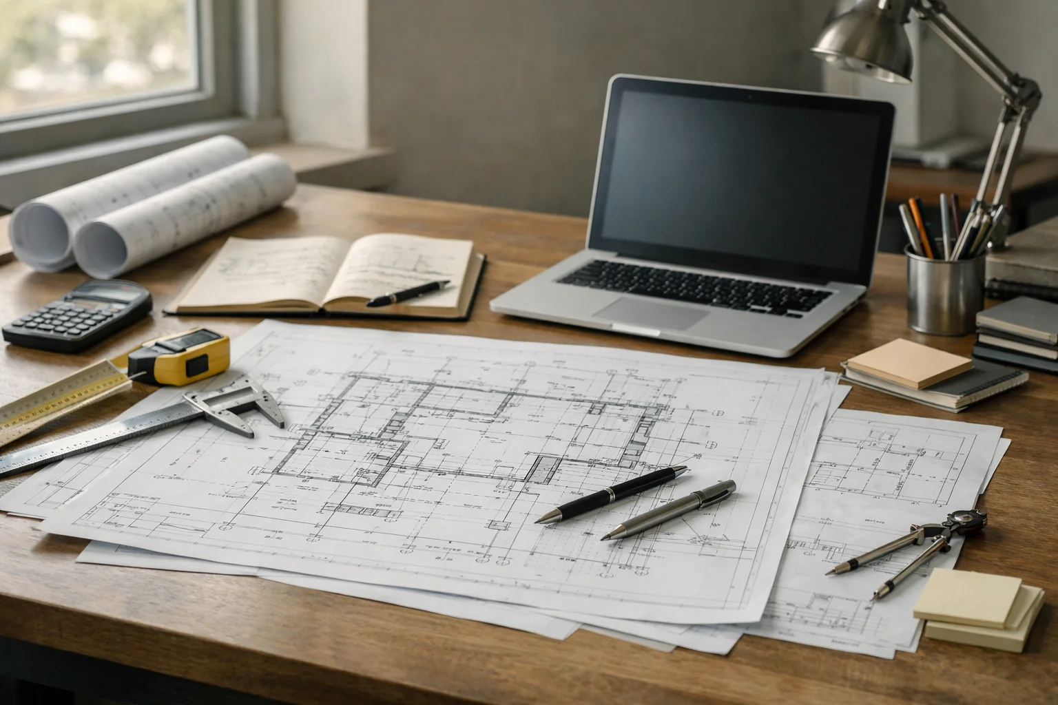 Professional engineer profile visual in a calm office or technical context