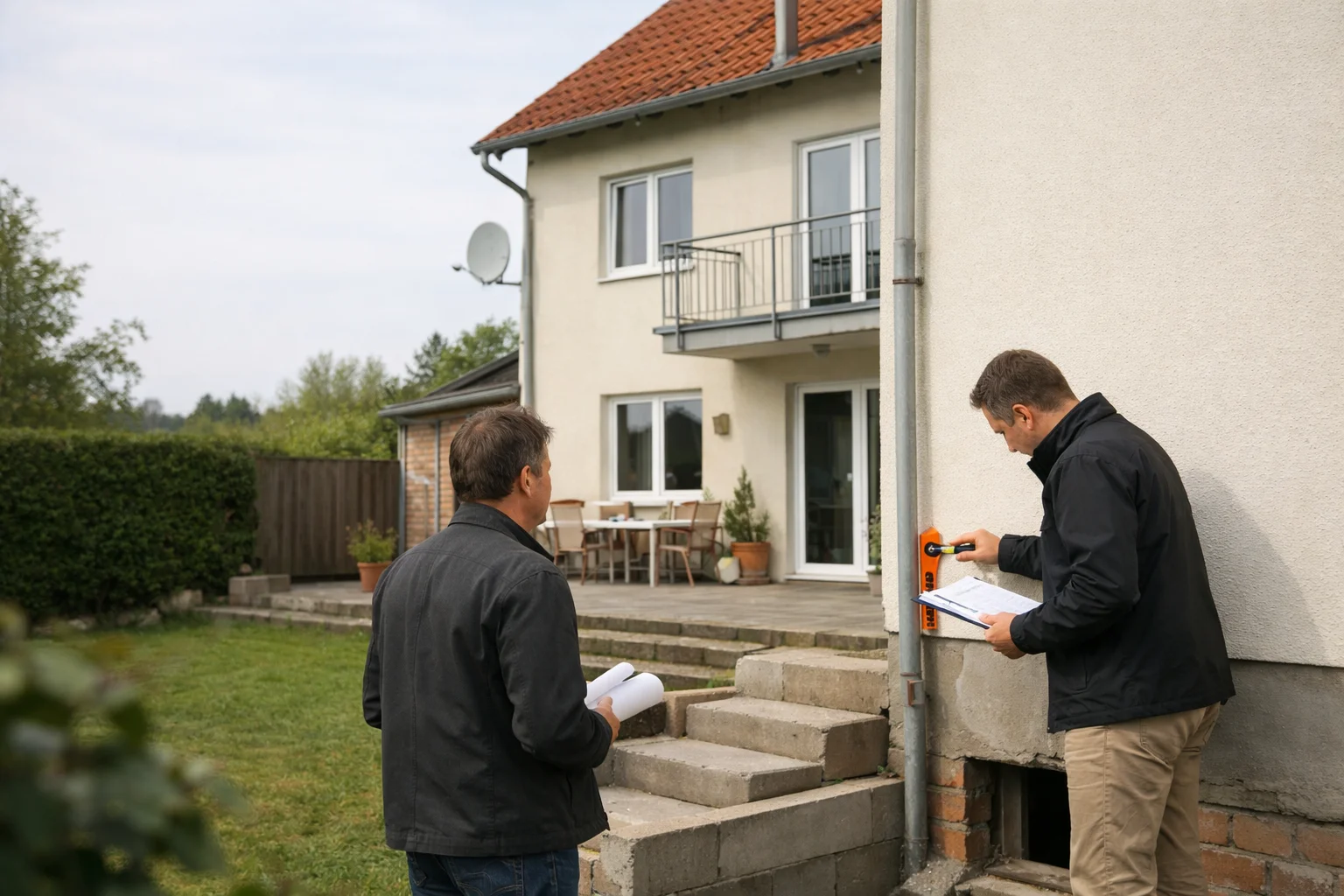 Professional civil engineer portrait in a technical construction context